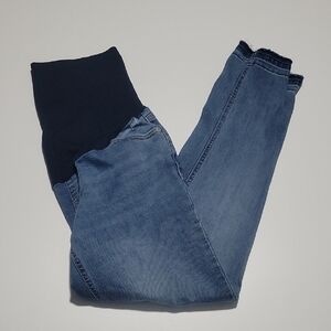 Maternity Distressed Blue Jeggings